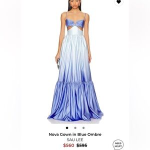 Sau Lee Nova Gown Blue Ombré